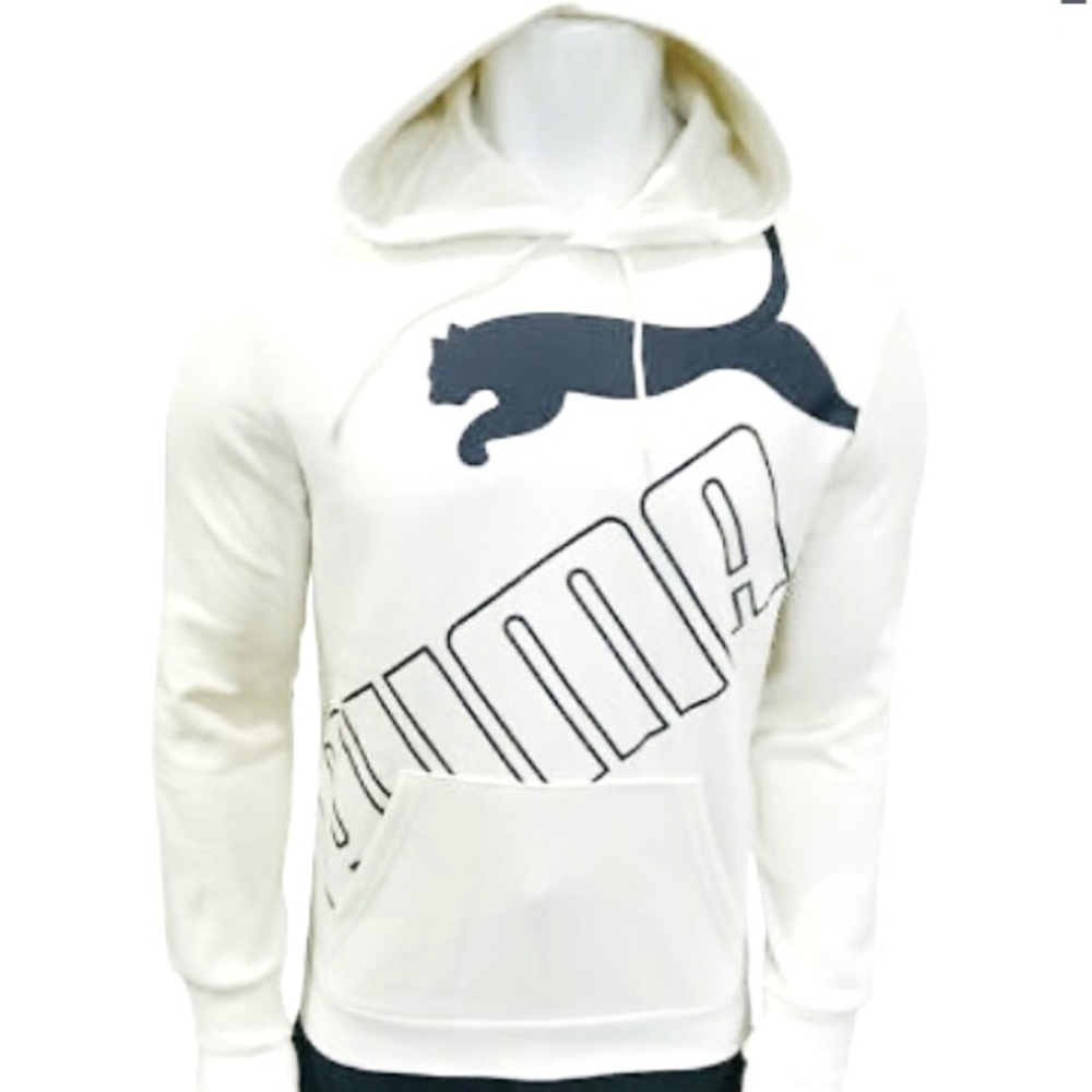 Men’s PUMA White Big Logo Hoodie